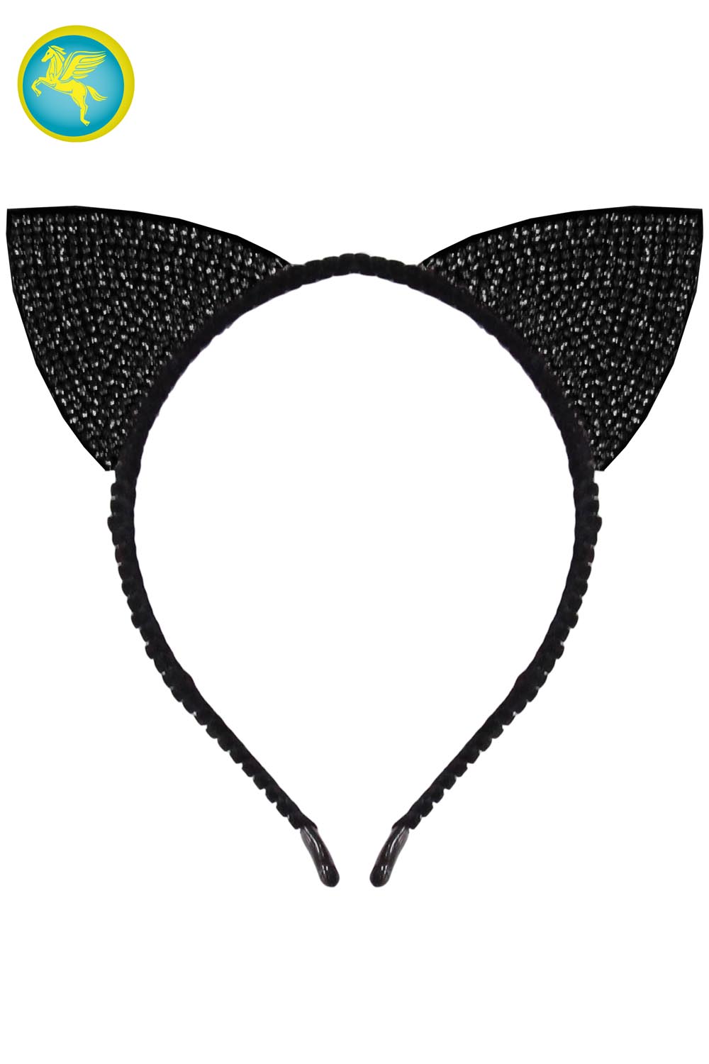 CERCHIETTO FRONTINO GATTINA LUSSO NERO